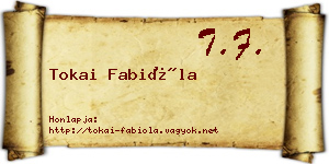 Tokai Fabióla névjegykártya